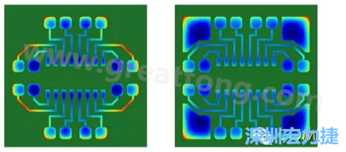 通過仿真，可以快速簡單地重新設(shè)計(jì)并計(jì)算不同圖形布局所得到的厚度均勻性-深圳宏力捷