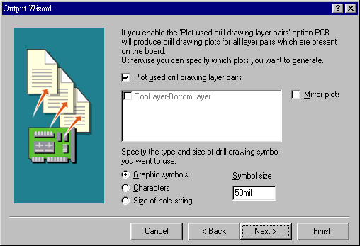輸出文件精靈再詢問是否要建立鉆孔文件，以及導(dǎo)孔文件？