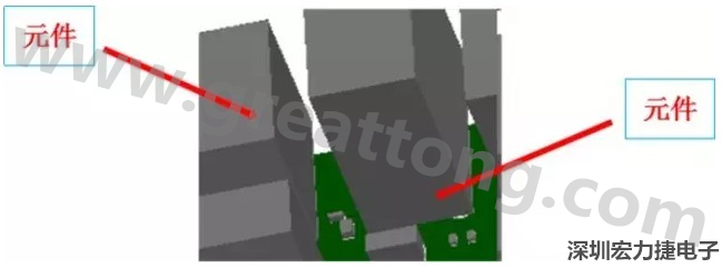 PCBA DFM問(wèn)題實(shí)例2：元件距離太近，組裝干涉 