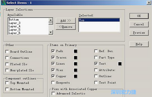 在Customize Document欄點擊Layer選擇輸出的圖形元素。