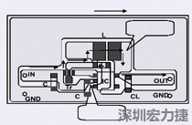 圖2：升壓電路的PCB設(shè)計(jì)示例。