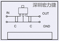 圖3：降壓電路的PCB設(shè)計(jì)示例。