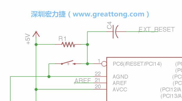 很多PCB設(shè)計(jì)者的設(shè)計(jì)不符合人體工學(xué)，他們使用很小的按鈕、不方便的元件配置和難以解讀的標(biāo)簽，千萬不要變成這樣！這次我們的設(shè)計(jì)有一個(gè)大小合適的重置按鈕（reset button）和可以清楚辨認(rèn)是否已經(jīng)接上電源的LED指示燈。