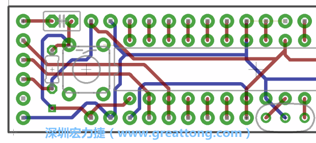 將最后的電路線如上圖所示繪制完成。