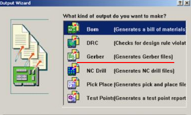 8. 檢查及初步調(diào)整后，按“Q”將單位改為“mil”，按“F、M”轉(zhuǎn)換文件，在彈出的窗口點(diǎn)“Next”進(jìn)入圖（149），選擇“Gerber”，進(jìn)入Gerber轉(zhuǎn)換操作，按“Next”進(jìn)入